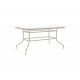 Τραπέζι "VALOR" από μέταλλο/γυαλί σε χρώμα σαμπανιζέ 110x60x70