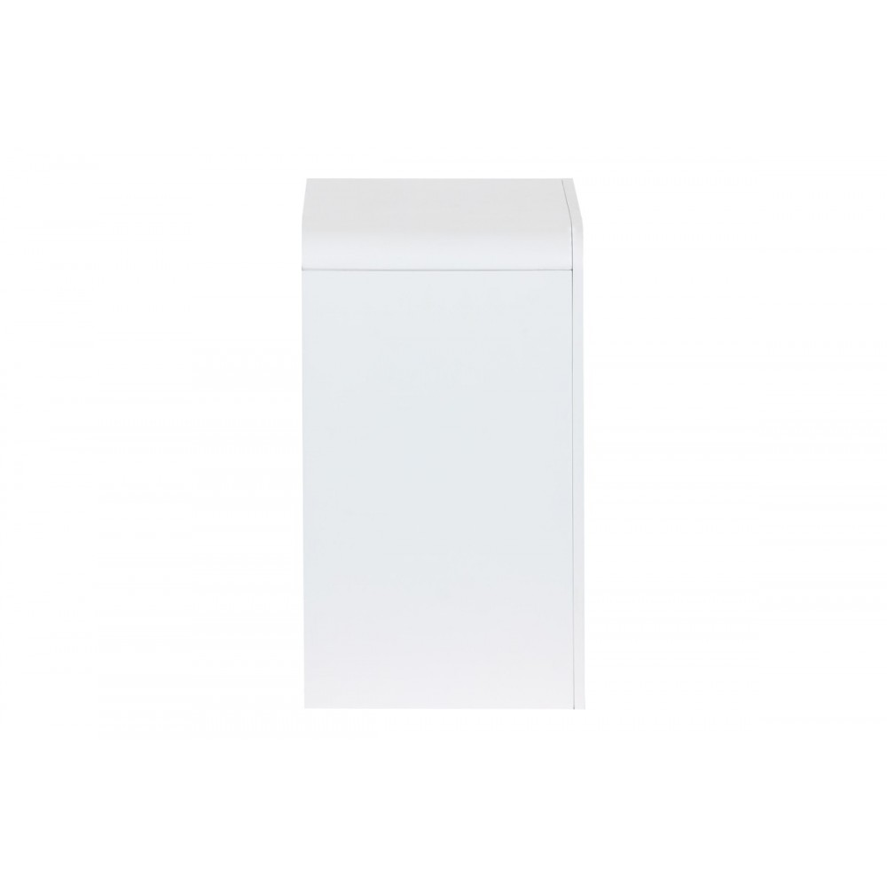 Κομοδίνο "ZEPLEN" από mdf σε χρώμα λευκό 40x30x53