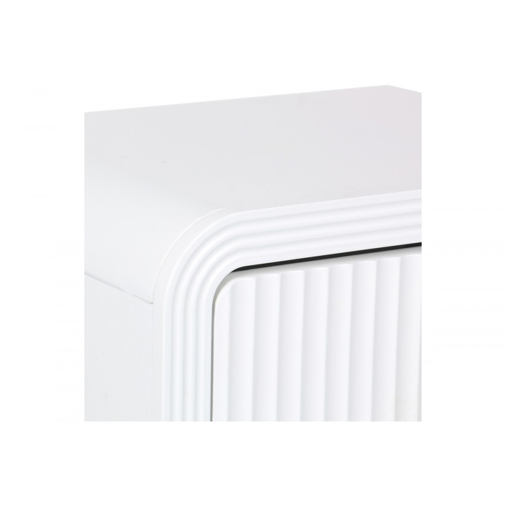 Κομοδίνο "ZEPLEN" από mdf σε χρώμα λευκό 40x30x53