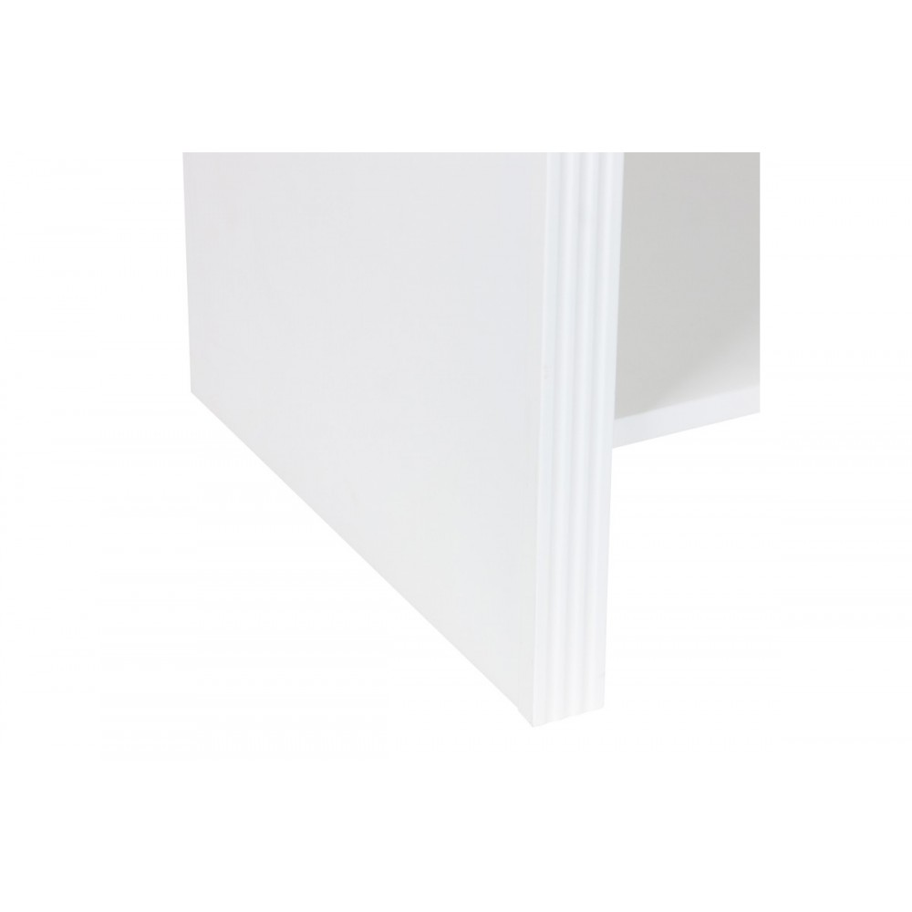 Κομοδίνο "ZEPLEN" από mdf σε χρώμα λευκό 40x30x53