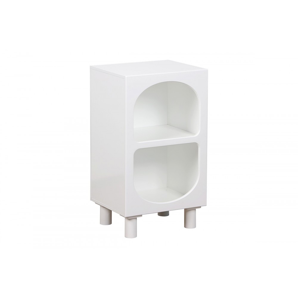 Κομοδίνο "EMERSI" από mdf σε χρώμα λευκό 40x32x70