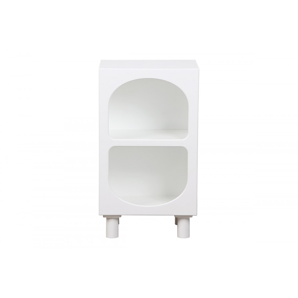 Κομοδίνο "EMERSI" από mdf σε χρώμα λευκό 40x32x70