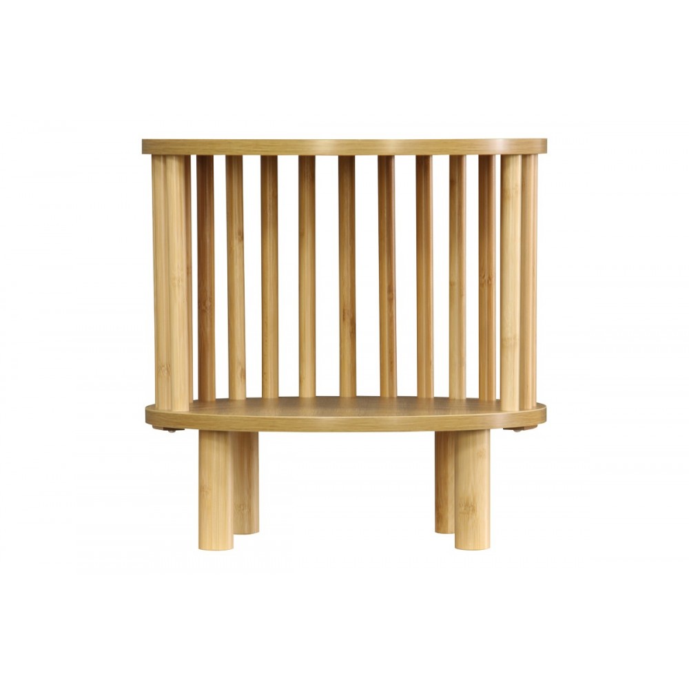 Κομοδίνο "NODIAL" από mdf/μπαμπού σε χρώμα φυσικό Φ40x40