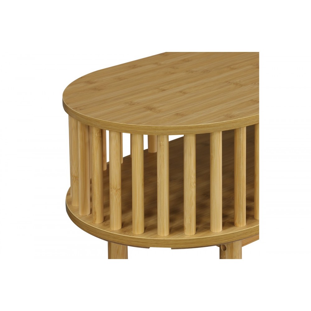 Κονσόλα "NODIAL" από mdf/μπαμπού σε χρώμα φυσικό 120x39x85