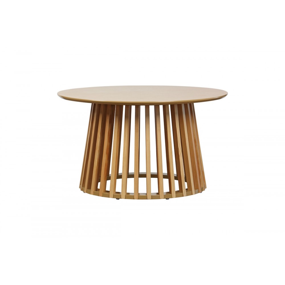 Τραπέζι σαλονιού "DOMONIC" από mdf σε χρώμα φυσικό Φ80x45