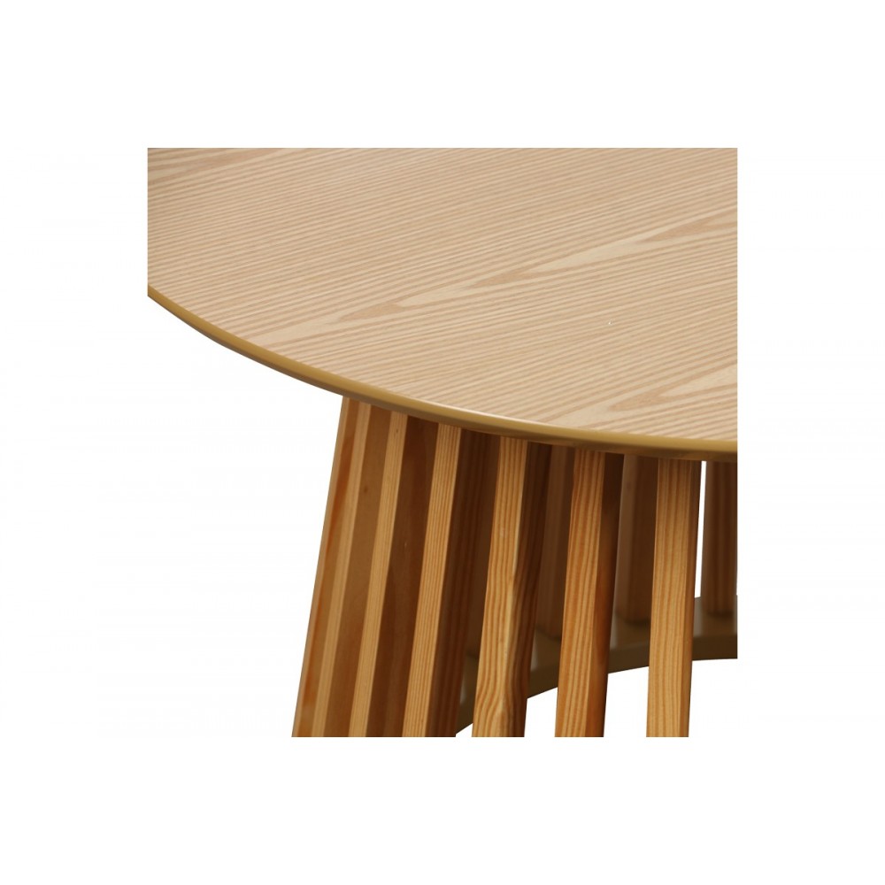 Τραπέζι σαλονιού "DOMONIC" από mdf σε χρώμα φυσικό Φ80x45