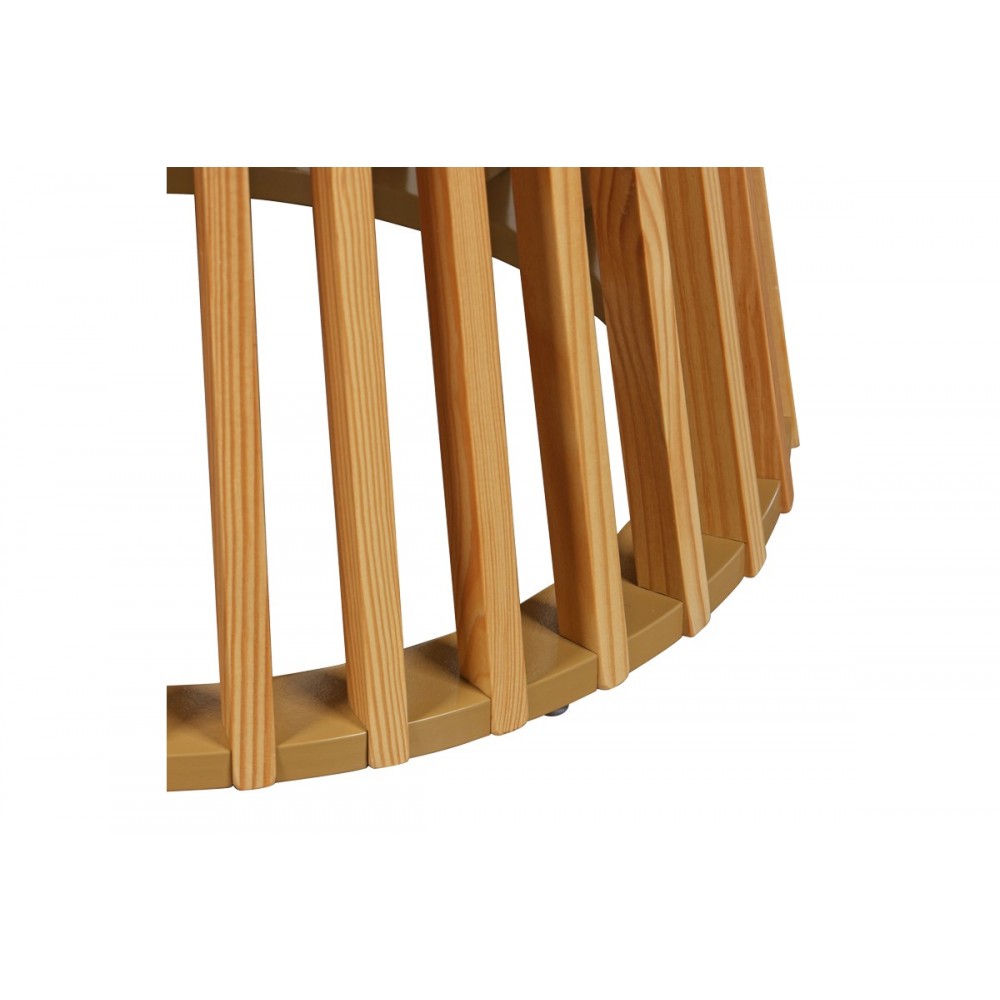 Τραπέζι σαλονιού "DOMONIC" από mdf σε χρώμα φυσικό Φ80x45