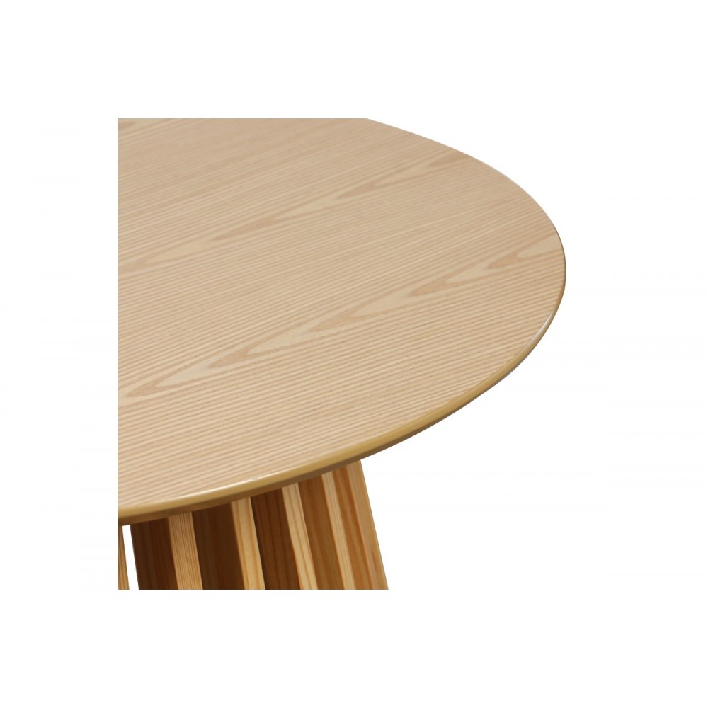 Τραπέζι σαλονιού "DOMONIC" από mdf σε χρώμα φυσικό Φ80x45