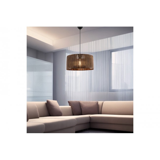 Φωτιστικό μονόφωτο "LAMBU" σε χρώμα καφέ Φ40x20