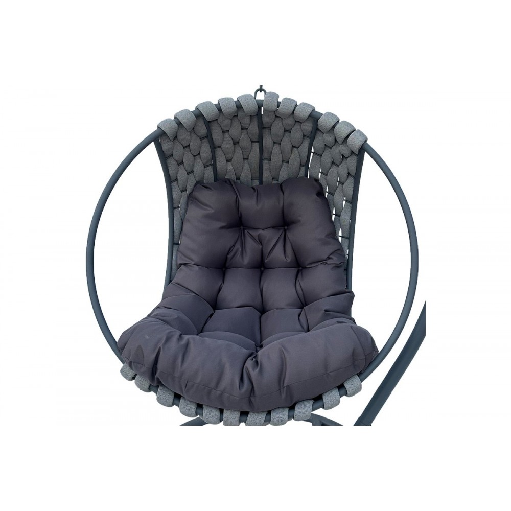 Κούνια φωλιά "MAKITO" από μέταλλο/pvc σε χρώμα γκρι 100x105x195