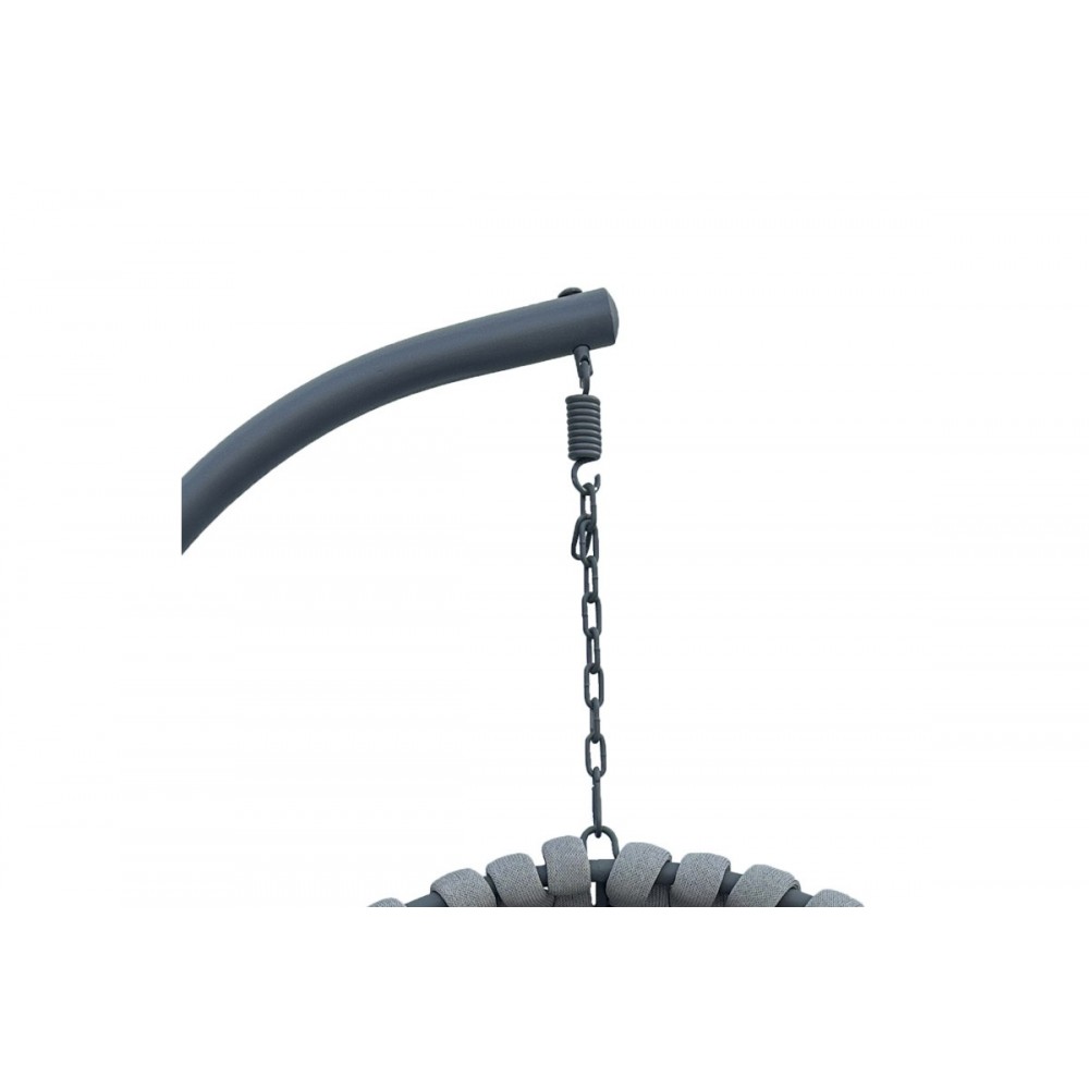 Κούνια φωλιά "MAKITO" από μέταλλο/pvc σε χρώμα γκρι 100x105x195