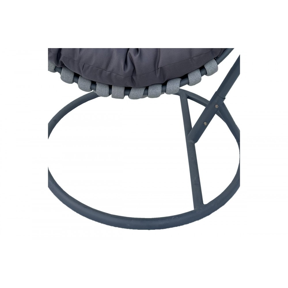 Κούνια φωλιά "MAKITO" από μέταλλο/pvc σε χρώμα γκρι 100x105x195