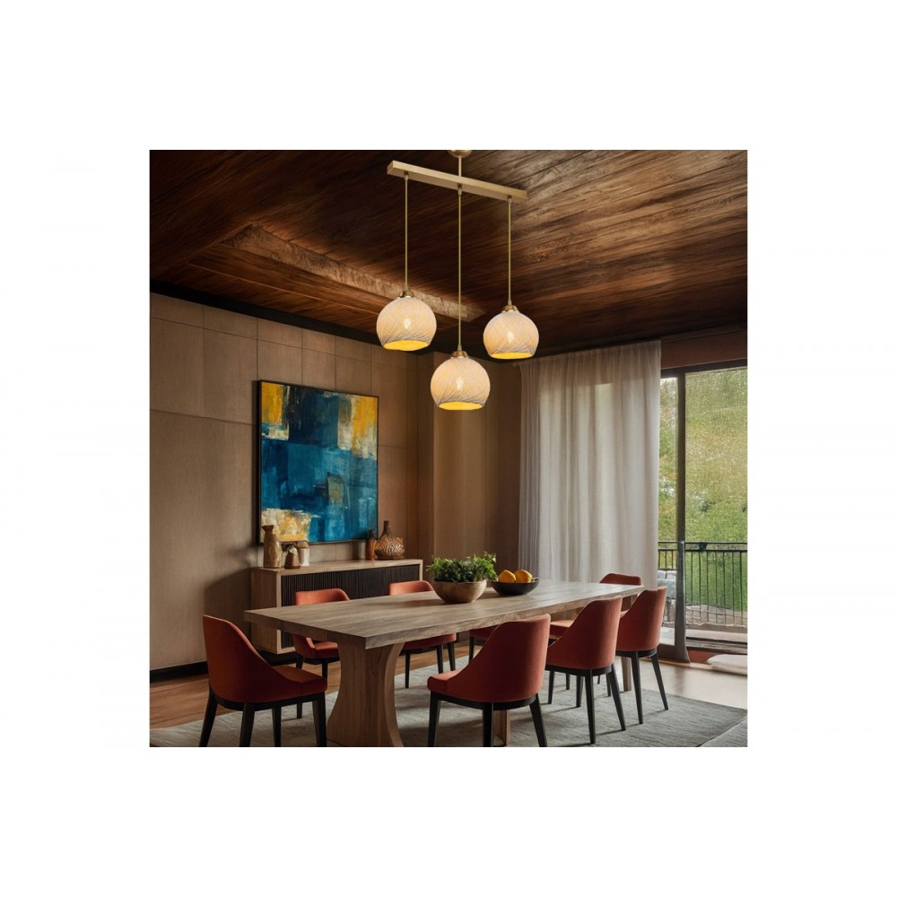 Φωτιστικό τρίφωτο "PWL-0973 II" σε χρώμα χρυσό 50x18x85