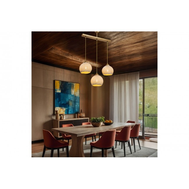 Φωτιστικό τρίφωτο "PWL-0973 II" σε χρώμα χρυσό 50x18x85