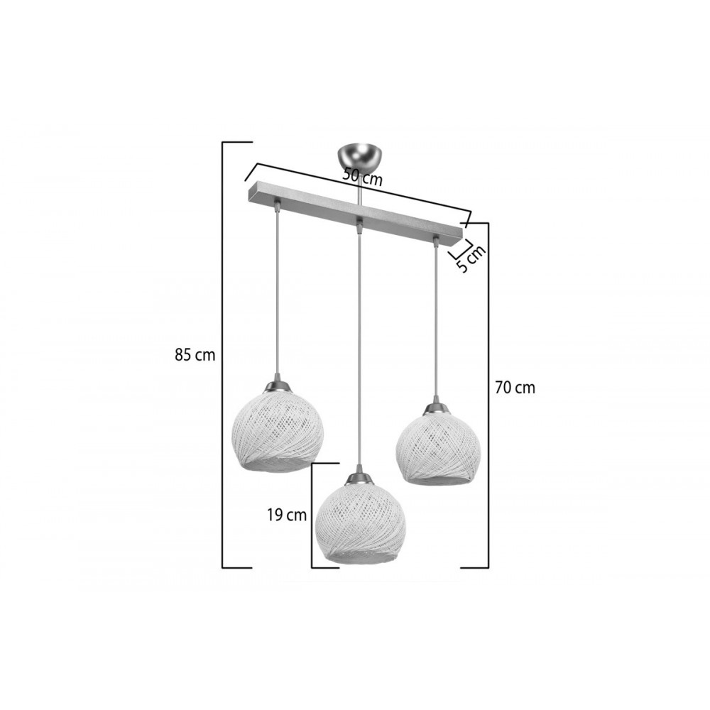 Φωτιστικό τρίφωτο "PWL-0973 II" σε χρώμα χρυσό 50x18x85
