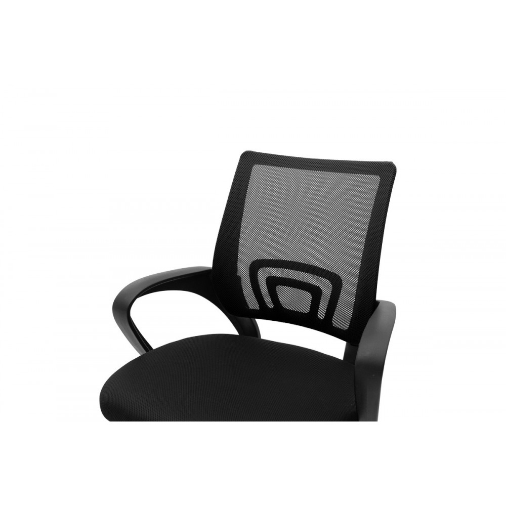 Καρέκλα γραφείου "BERTO II" από mesh ύφασμα σε χρώμα μαύρο 60x48x85-95