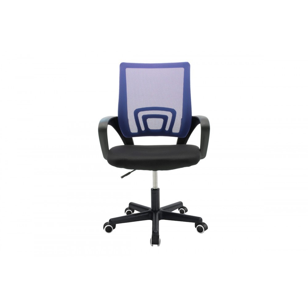 Καρέκλα γραφείου "BERTO II" από mesh ύφασμα σε χρώμα μπλε/μαύρο 60x48x85-95