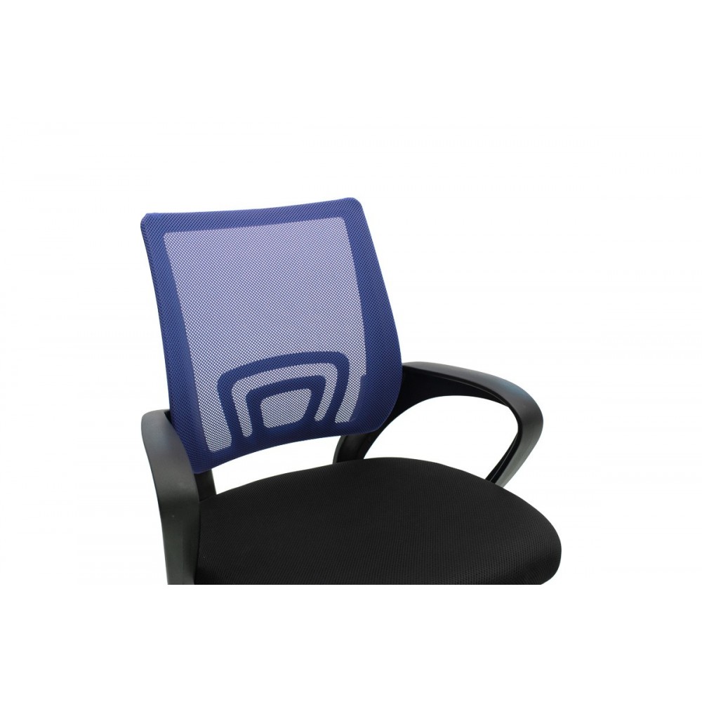 Καρέκλα γραφείου "BERTO II" από mesh ύφασμα σε χρώμα μπλε/μαύρο 60x48x85-95