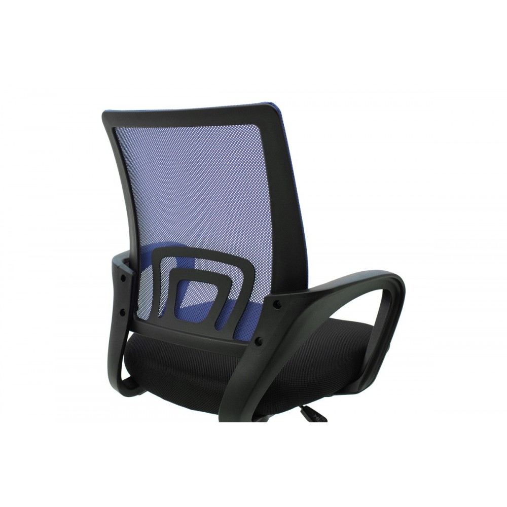 Καρέκλα γραφείου "BERTO II" από mesh ύφασμα σε χρώμα μπλε/μαύρο 60x48x85-95