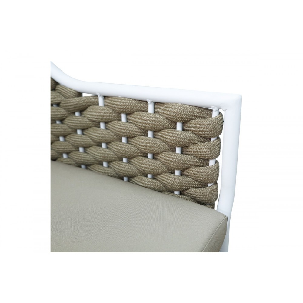 Πολυθρόνα "ORTEGIA" από αλουμίνιο/pp σε χρώμα λευκό 57x62x82