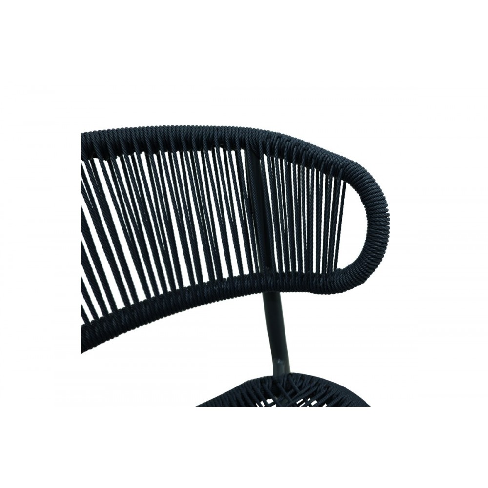 Καρέκλα "AGUS" από αλουμίνιο/pe rattan σε χρώμα γκρι 55x63x77