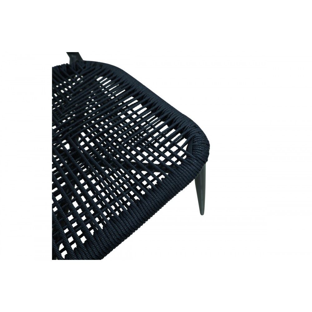 Καρέκλα "AGUS" από αλουμίνιο/pe rattan σε χρώμα γκρι 55x63x77