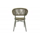 Καρέκλα "AGUS" από αλουμίνιο/pe rattan σε χρώμα καφέ 55x63x77