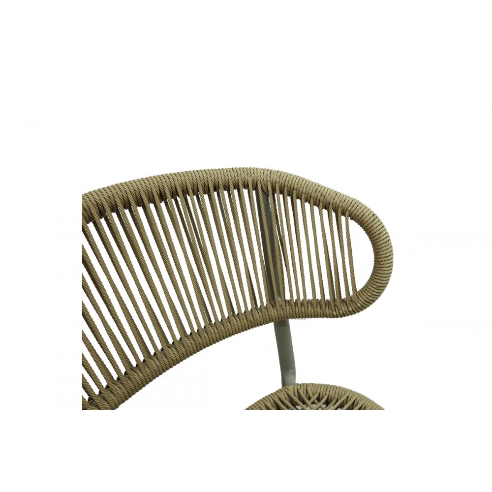 Καρέκλα "AGUS" από αλουμίνιο/pe rattan σε χρώμα καφέ 55x63x77