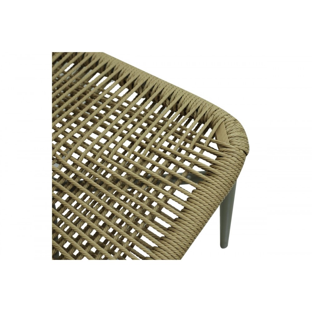 Καρέκλα "AGUS" από αλουμίνιο/pe rattan σε χρώμα καφέ 55x63x77