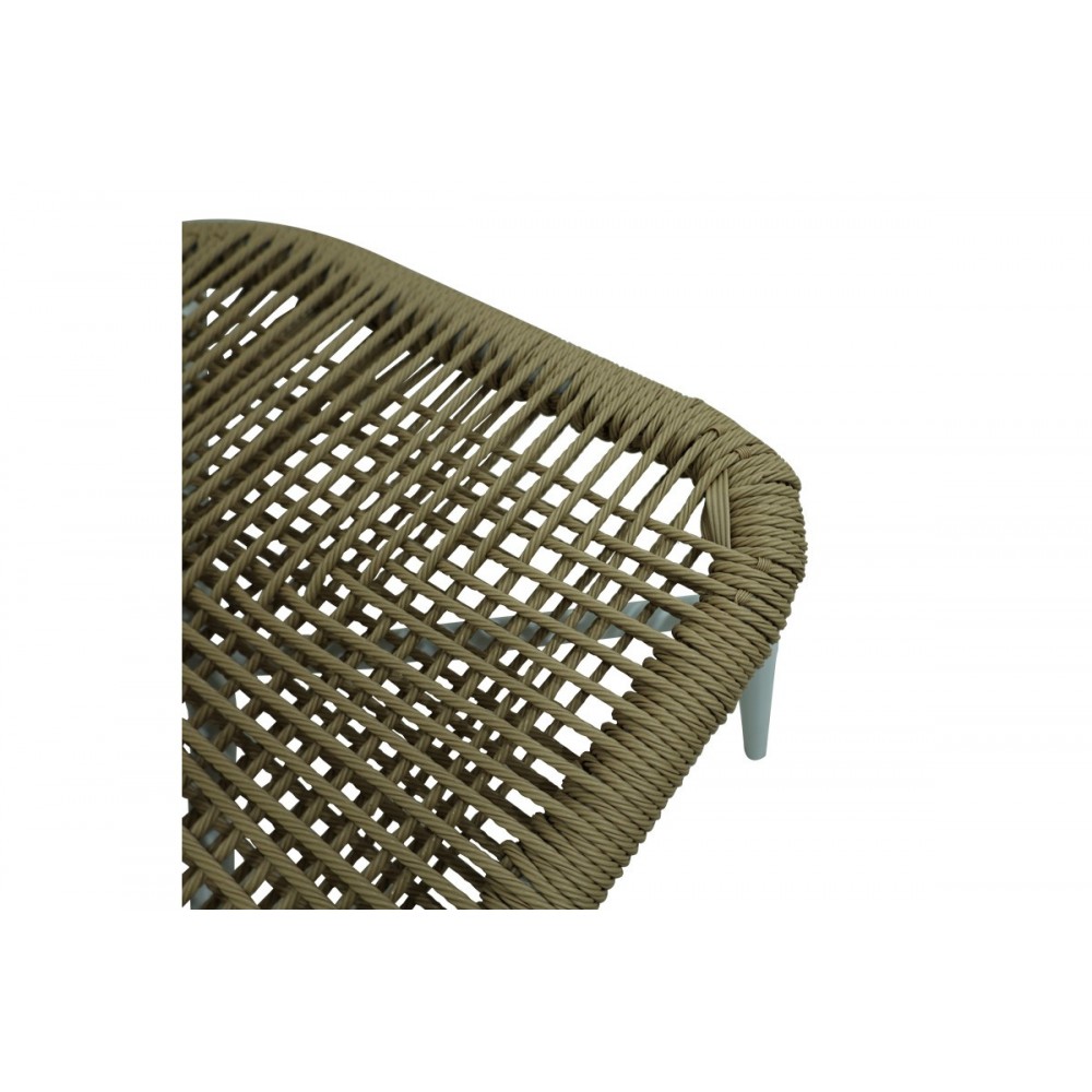 Καρέκλα "AGUS" από αλουμίνιο/pe rattan σε χρώμα λευκό 55x63x77