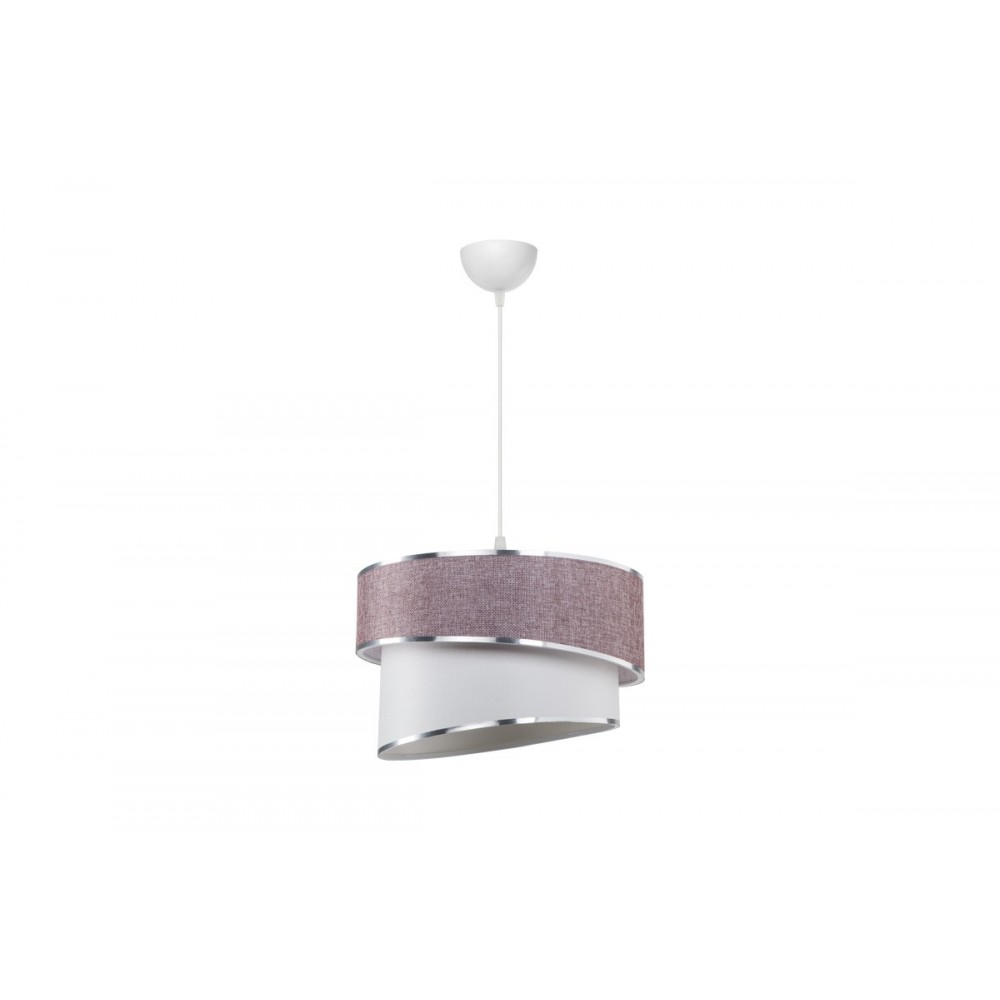 Φωτιστικό μονόφωτο "LOOPY" από ύφασμα/pvc σε χρώμα μωβ/λευκό Φ30x18