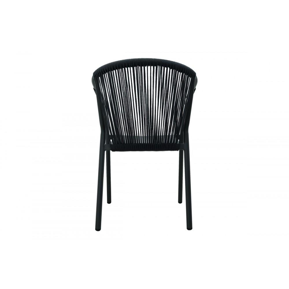 Πολυθρόνα κήπου "CONVINCE" από αλουμίνιο/rattan σε χρώμα γκρι 56x63x82