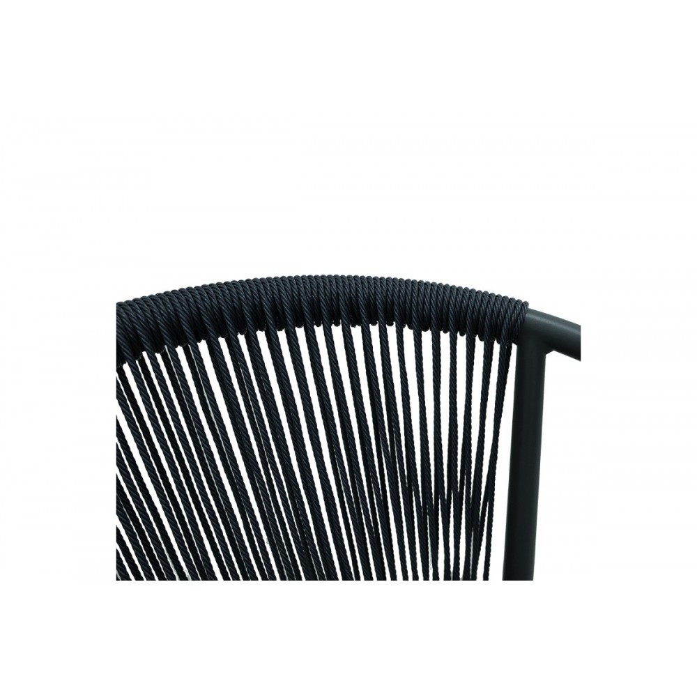 Πολυθρόνα κήπου "CONVINCE" από αλουμίνιο/rattan σε χρώμα γκρι 56x63x82