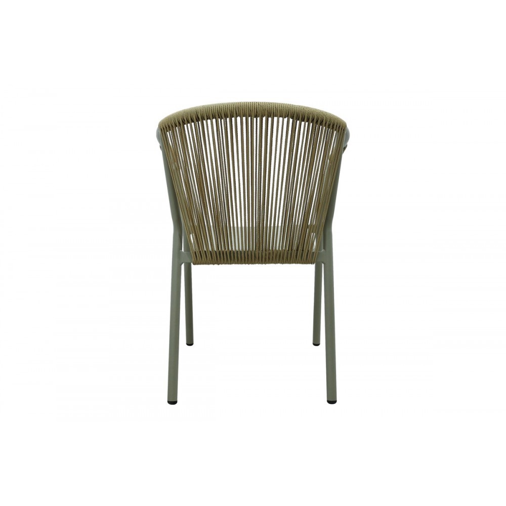 Πολυθρόνα κήπου "CONVINCE" από αλουμίνιο/rattan σε χρώμα καφέ 56x63x82