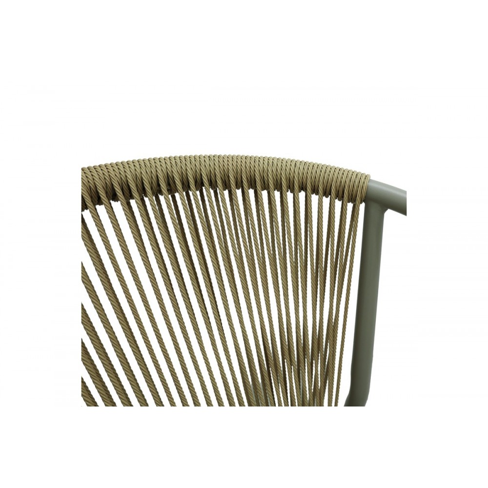 Πολυθρόνα κήπου "CONVINCE" από αλουμίνιο/rattan σε χρώμα καφέ 56x63x82