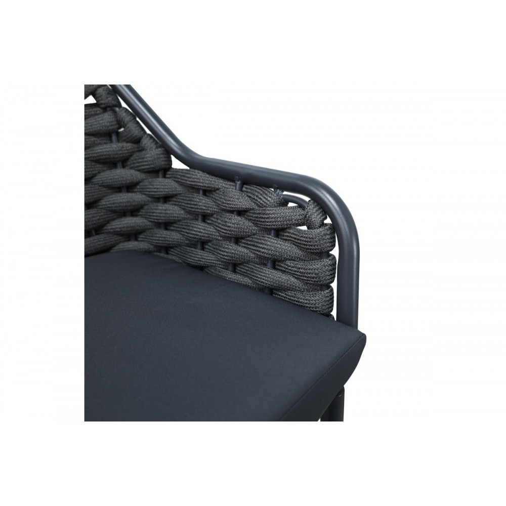 Σκαμπό μπαρ "ZUKI" από αλουμίνιο/pp σε χρώμα γκρι 55x54x109