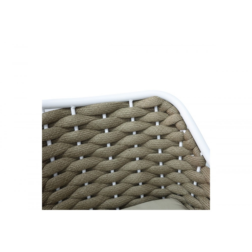 Σκαμπό μπαρ "ZUKI" από αλουμίνιο/pp σε χρώμα λευκό 55x54x109