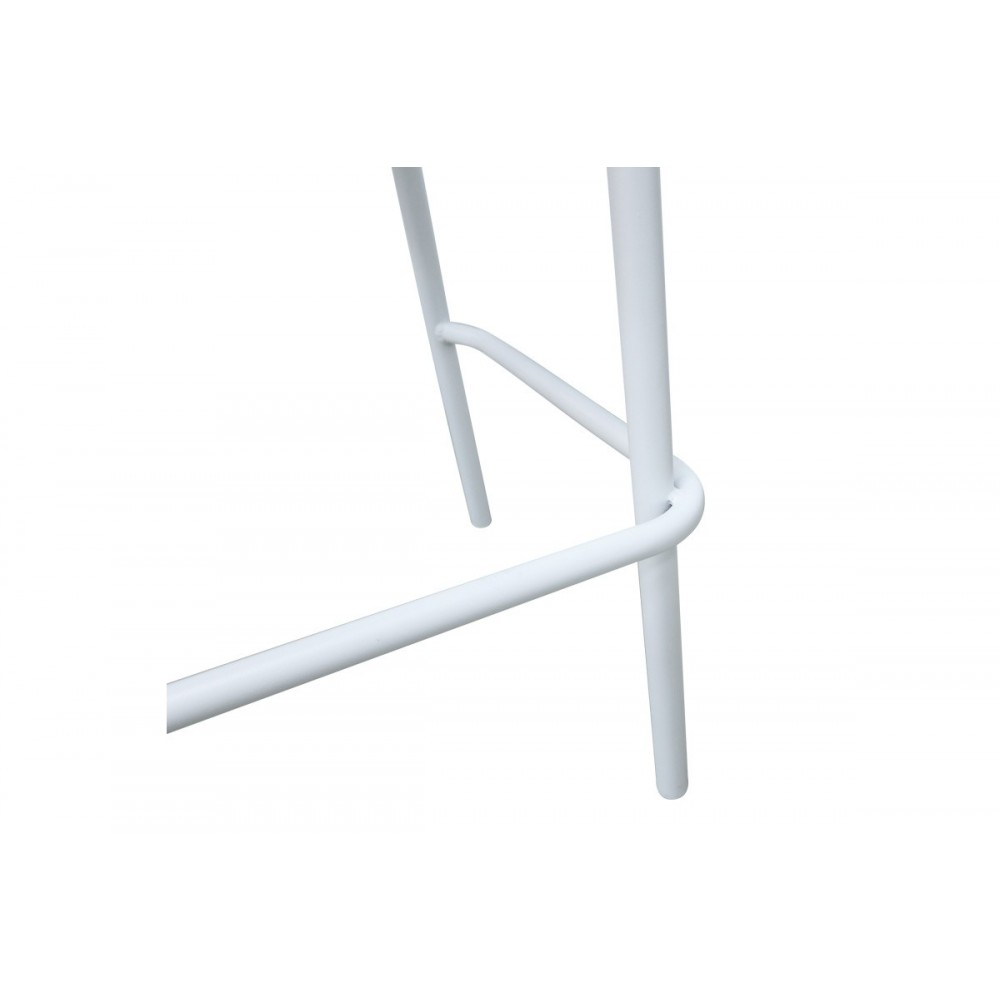 Σκαμπό μπαρ "ZUKI" από αλουμίνιο/pp σε χρώμα λευκό 55x54x109