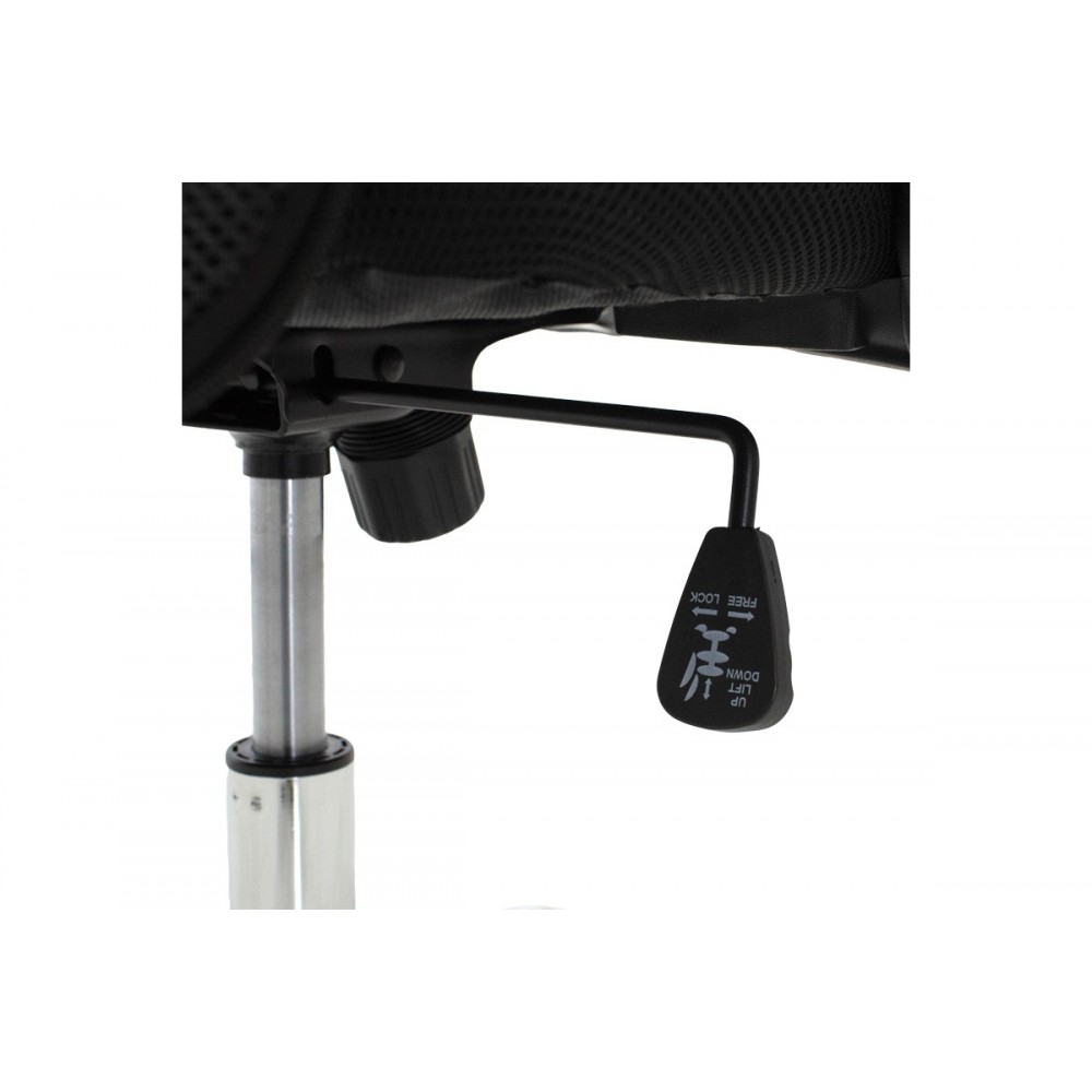 Καρέκλα γραφείου "JOEL II" από mesh ύφασμα σε χρώμα μαύρο 75x53x115-125