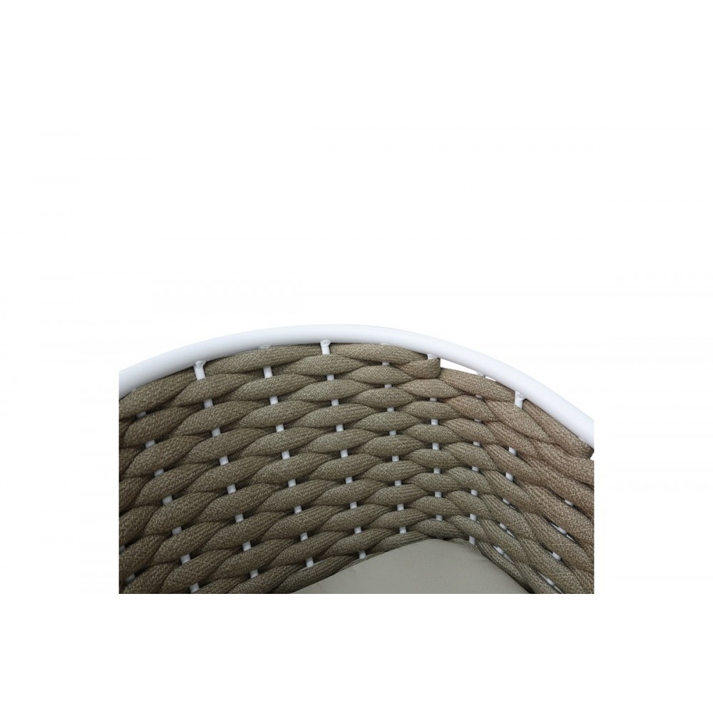 Πολυθρόνα "NOEVO" από αλουμίνιο/pp σε χρώμα λευκό 57x62x77