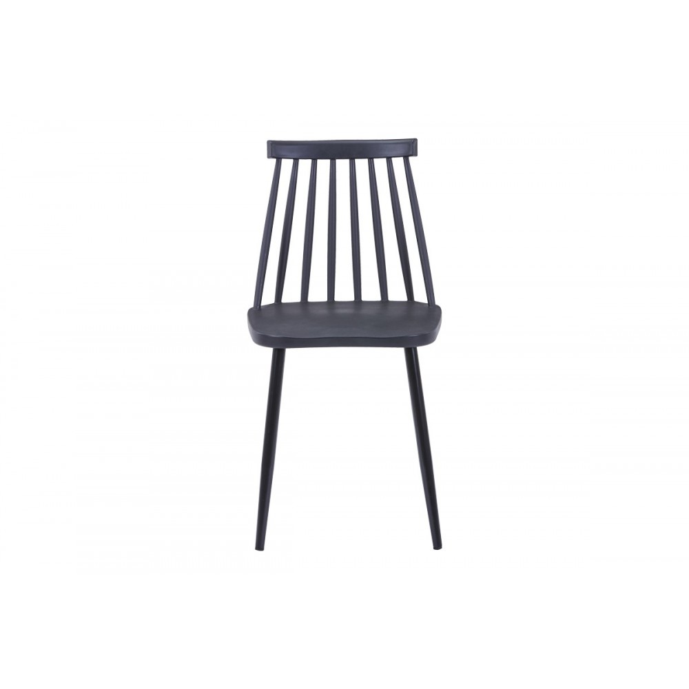 Καρέκλα "AURORA I" από pp/μέταλλο σε χρώμα μαύρο 43x48x79