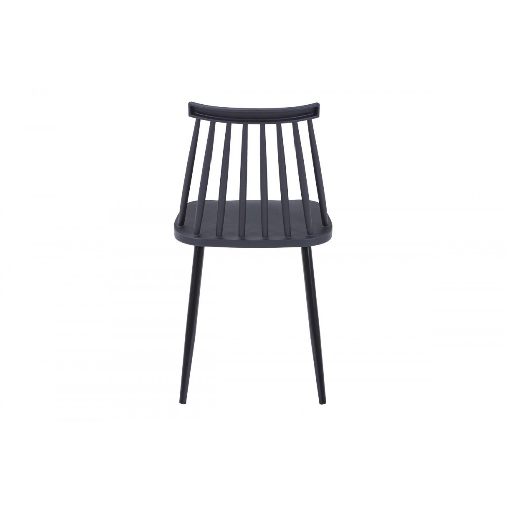 Καρέκλα "AURORA I" από pp/μέταλλο σε χρώμα μαύρο 43x48x79