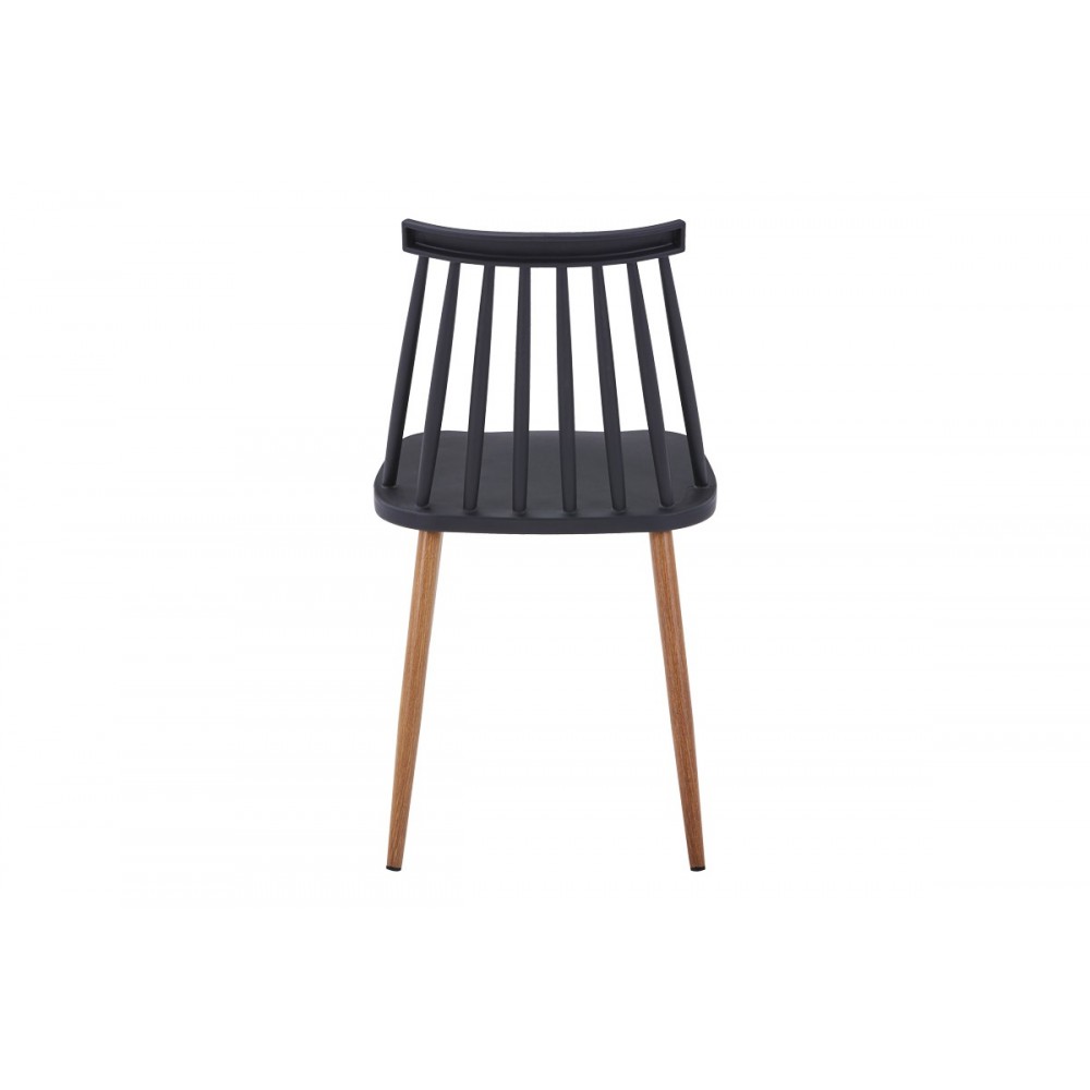 Καρέκλα "AURORA I" από pp/μέταλλο σε χρώμα μαύρο/φυσικό 43x48x79