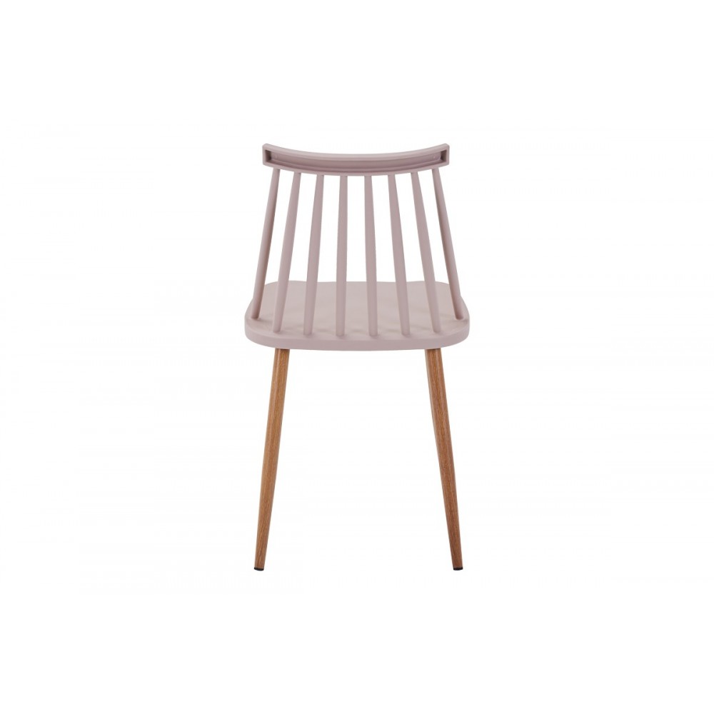 Καρέκλα "AURORA I" από pp/μέταλλο σε χρώμα μόκα/φυσικό 43x48x79