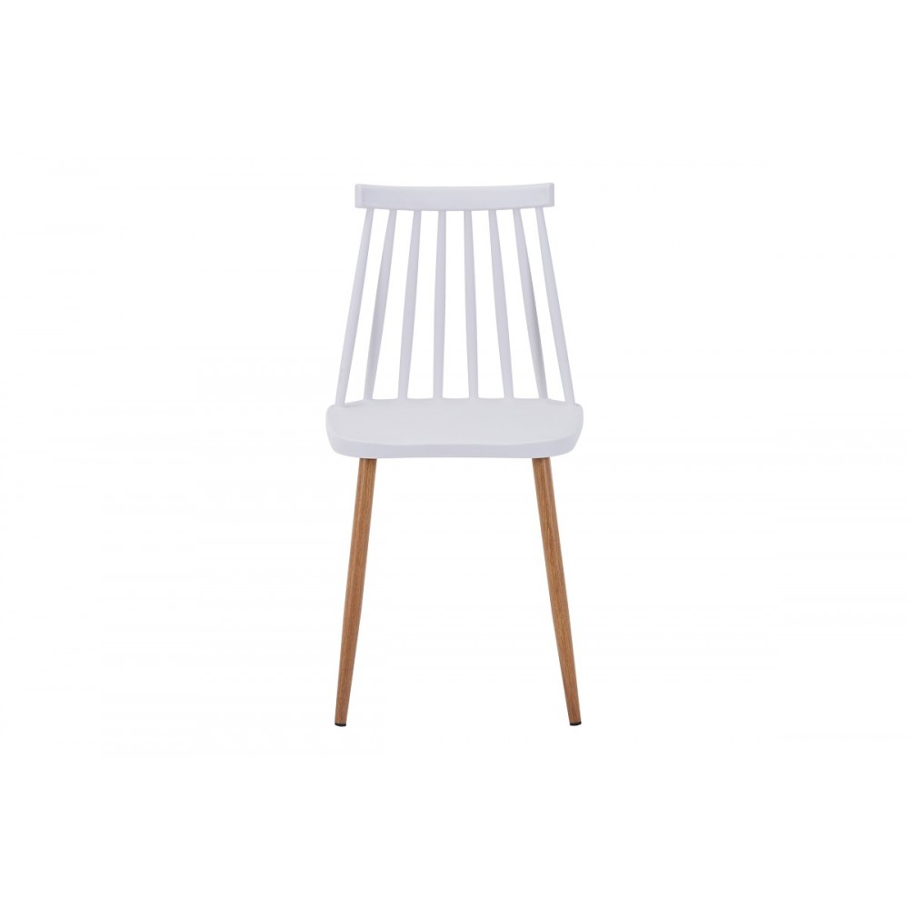 Καρέκλα "AURORA I" από pp/μέταλλο σε χρώμα λευκό/φυσικό 43x48x79