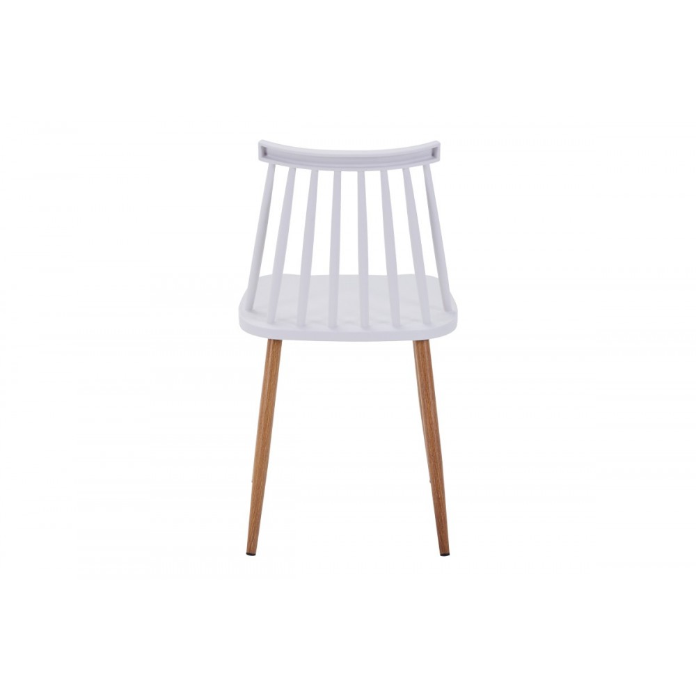 Καρέκλα "AURORA I" από pp/μέταλλο σε χρώμα λευκό/φυσικό 43x48x79