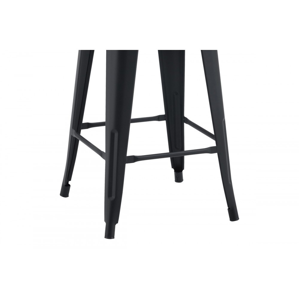 Σκαμπό μπαρ μεσαίου ύψους "UTOPIA" από μέταλλο σε χρώμα μαύρο ματ 42x42x86