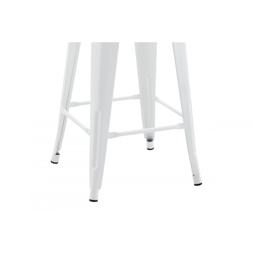 Σκαμπό μπαρ μεσαίου ύψους "UTOPIA" από μέταλλο σε χρώμα λευκό 42x42x86