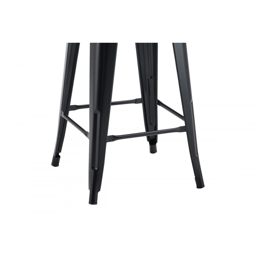 Σκαμπό μπαρ μεσαίου ύψους "UTOPIA" από μέταλλο σε χρώμα μαύρο 42x42x86