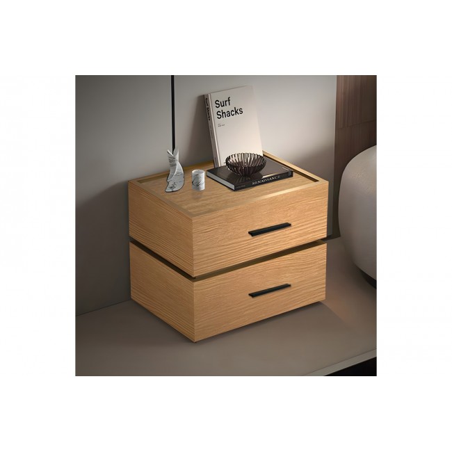 Κομοδίνο "SONLEN" από mdf σε χρώμα oak 60x40x44.5